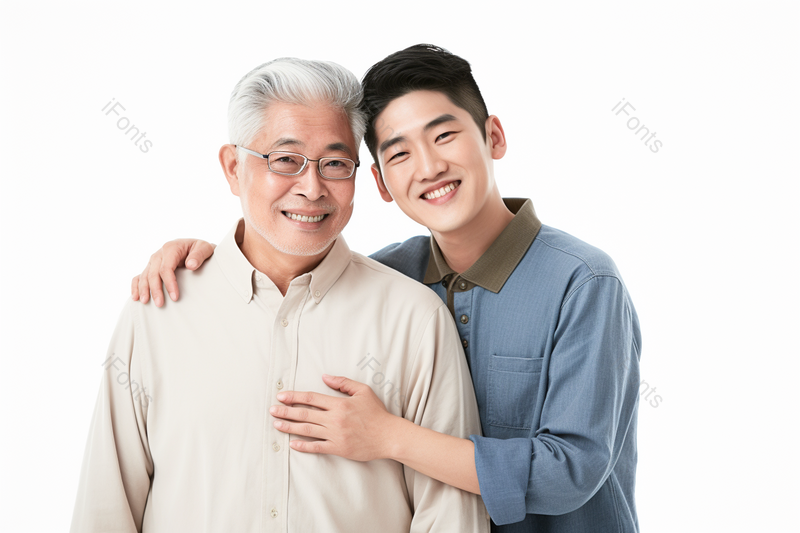 中老年父子形象白底图摄影,高清,摄影图,摄影图片,图片大全,摄影图免费下载